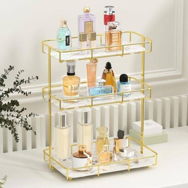 3-Layer Luxury Design Free-Standing Shelf Makeup Organizer