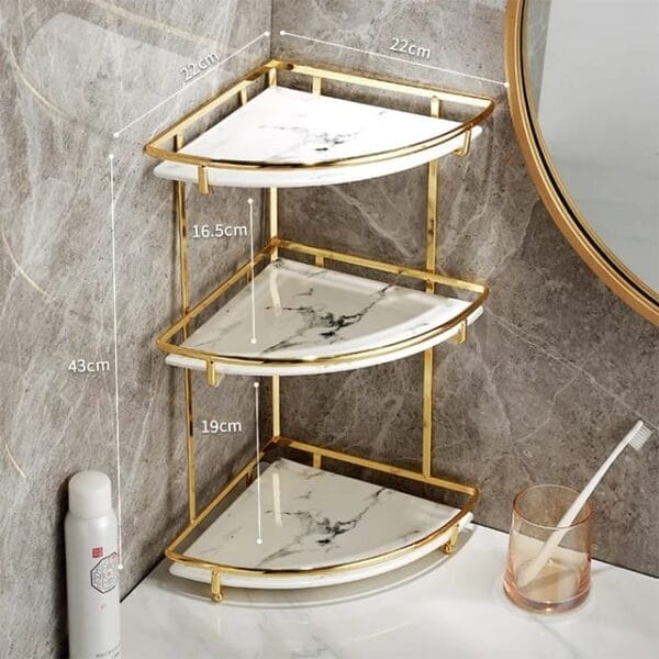 3-Layer Corner Shelf Organizer – Space-Saving & Stylish Storage